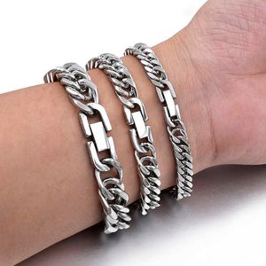 Link Stainless Steel Jewelry Hand Chain Men Charm Couple Bracelets for Women Accesories Bangle Punk 2020 Friendship Christmas Gift