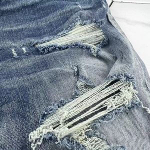 Jeans da uomo firmati HM595 Jeans da uomo pantaloni cargo neri Adesivi skinny firmati Pantaloni da moto strappati con lavaggio chiaro vere religioni Casual