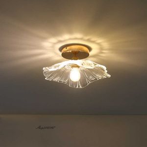 Luzes de cozinha modernas Vidro de lótus lâmpada lâmpada de lâmpada de estar luminária de luminária de luminárias de quarto de decoração de teto 0209