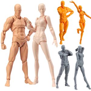 Decorative Objects Figurines Artist Art Painting Anime Figure Sketch Draw Male Female Movable Body Chan Joint Action Figure Toy Model Draw Mannequin 230210