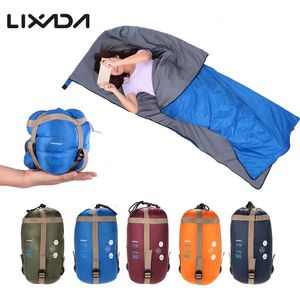 Sleeping Bags LIXADA 190*75cm Envelope Sleeping Bag Adult Camping Outdoor Mini Walking beach Sleeping Bags Ultralight Travel Bag Spring Autumn 230210