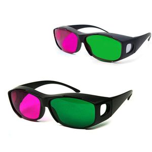 Dispositivi Vr/Ar 2 pezzi occhiali 3D in plastica unisex blu ambra/blu marrone/rosso verde/verde magenta occhiali anaglifici per video cinema Dhefl