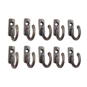 Hooks Rails 100st Vintage Hat Coat Door Wall Mounted Zinc Eloy Hook Home Handdukkläder Hanger Badrum Hängande krokar