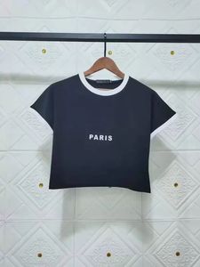 여자 셔츠 브랜드 디자이너 파리 의류 여성 티셔츠 크롭 티 디자이너 옷 tshirt면 짧은 슬리브 편지 인쇄 패션 여름 미국 크기 W9F8