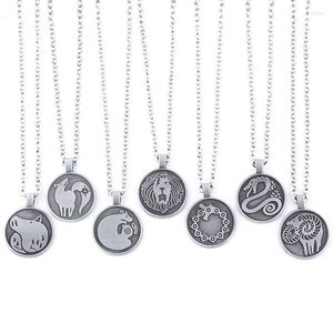 Pendant Necklaces Anime Seven The Deadly Sins Necklace For Woman Man Gothic Meliodas Elizabeth Lucky Coin Collier Cosplay Jewelry Gift