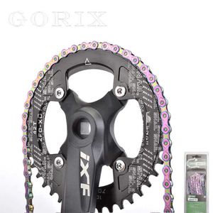 Correias Gorix MTB Mountain Road Bike Chians 9/10/11/12 Speed ​​Hollow Bicycle Chain 116/124 Links S11s coloridos para M7000 XT 0210