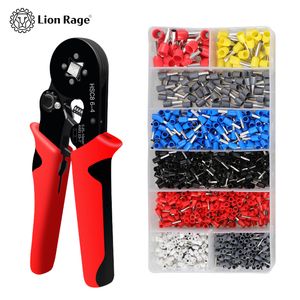 Ferramentas manuais Pariladores de crimpagem de terminal tubular HSC8 6-4A Crimper Wire Mini Ferrule Crimper Tools Kit Lowerical Electrical With Box 230210