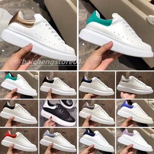 Casual Shoes Designer L￤der Lace Up Plate-Forme Men Fashion Platform Sneakers White Black Mens Womens Luxury Velvet Suede Storlek 35-46 B8