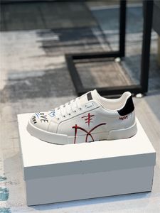 Best Quality Luxury designer NS1 White Red Leather Logo Low Tops Flat Sorrento Print Trainers Sneakers With Box