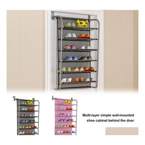Storage Holders Racks Hallway Space Saving Shoes Rack Over The Door Hanger Bag Home Wall Hanging Closet Holder Boots Organizer 201 Dh8Ad