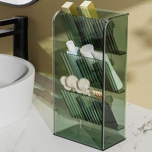 Storage Boxes Mirror Cabinet Bathroom Toiletries Compartmentalized Organizing Box Toilet Wash Table Vanity Lipstick Shelving