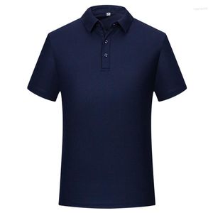 Polos masculinos de manga curta masculino Camisas pólo de cor sólida estirar liso respirável refrescão de sensação de verão t-shits casual homem