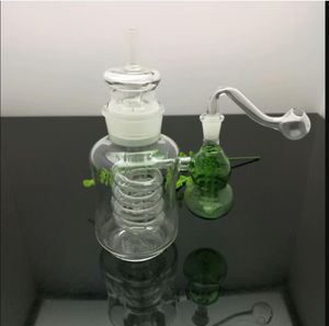 Narghilè d'acqua per pipa in vetro Bottiglia d'acqua in vetro con bottiglia a spirale esterna classica