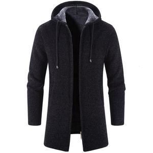 Erkek Sweaters Sonbahar Kış Kaşmir Moda Düz Renk Hardigan Şenil Dış Kazak Ceket Windbreaker Plus Boyut 230209