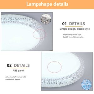 Lampor 220V LED -ljusbelysningsfäste ljuskrona 48w dimbar 3 färg taklampa vardagsrum sovrum 0209