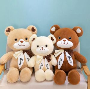 Commercio all'ingrosso del regalo di laurea del giocattolo della peluche dell'orsacchiotto del cuscino dell'orso delle coppie della bambola dell'orso di amore della cravatta