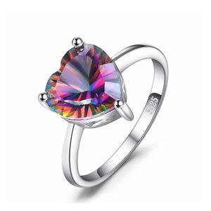 Bandringar zirkonkristallring f￶r kvinnor h￤rlig hj￤rta form utm￤rkt kvalitet sk￶nhet smycken romantiska valentiner dag g￥va droppe Deliv Dhzau