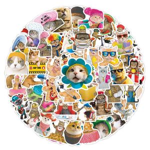 50Pcs Funny cat Stickers spoof Graffiti Kids Toy Skateboard car Motorcycle Bicycle Sticker Decals Wholesale