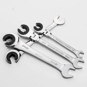 Hand Tools Tubing Ratchet Wrench Ratchet Quick Wrench High-grade Automatic Industrial-grade Opening Plum 72 Gear Fast Multi-size Household 230210