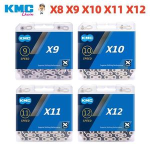 S KMC X8 X9 X10 X11 X12 Bike Road Mountain Bicycle 8 9 10 11 12 Speed ​​116 118 126L Chain With Magic Buckle For Shimano 0210