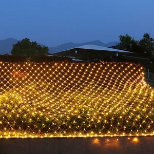 200 LED 9.8ft x 6.6ft serin beyaz dış mekan fariy dize örgü ışık dekoratif aydınlatma 1.5 m x1.5m Crestech
