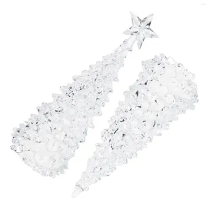 Decorazioni natalizie Decorazione dell'albero Statua Crystal Party Figurine Scultura Ornamento da tavolo Forniture in acrilico Decor Mini Dashboard Car