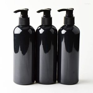 Förvaringsflaskor 20 st 300 ml svart kosmetiskt husdjur tom schampo lotion pump container plastförpackning med dispenser duschgel