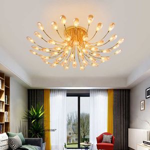 현대식 LED 샹들리에 디자이너 고급 크리스탈 천장 샹들리에 침실 조명을위한 램프 거실 장식 내기 0209