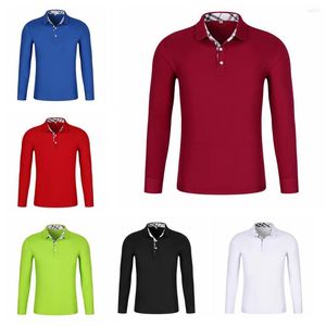 Mens Polos Autumn Man Polo Shirt Men Casual Couple Cotton Long Sleeve High Quantity Solid Fashion Clothing Custom