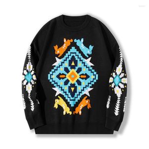 Erkek Sweaters Jacquard High-End Lüks Örgü Külot Kazak Kış Kış Erkekler Kaliteli Yumuşak Rahat Elastik Vintage Çekme