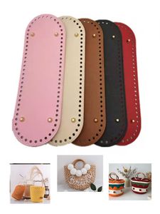 Bag Luggage Making Materials 30x10cm Leather Bottoms DIY Handmade Oval Long Accessories for Knitting s handbag Crossbody s 230210