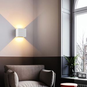 Modern LED Wall Lamps Up Down Cube Bedroom Sconce Lamp Fixture Indoor Outdoor USAlight