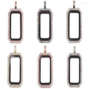 Colares pendentes 10pcs/lote 30 mm Magnet de dados de dados de dados flutuante com shinestones Charms Free 50-55cm Corrente