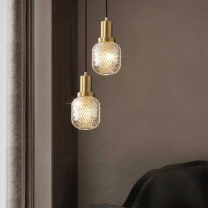 Bedroom Furniture Bedside Room Decor Ceiling Lamp Window Background Pendant Lights Luxury Modern Decorative Glass Chandeliers 0209