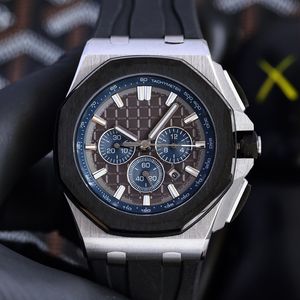 Herrenuhr mit mechanischem Uhrwerk, Automatikuhren, 42 mm, modische Business-Armbanduhr aus Gummi, Montre De Luxe 64109 es