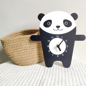 Wall Clocks Nordic Clock Cartoon Silent Decorative For Kids Table Children Living Room Ornaments Creative Decoration