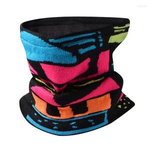 Berets Männer Doppeldecker Polar Fleece Winddicht Gesichtsmaske Mode Herbst Winter Outdoor Sport Ski Fahrrad Loop Schal Männlich Warmer Hals