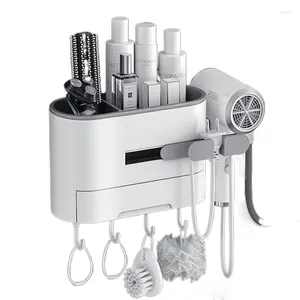 Christmas Decorations Zq Hair Dryer Rack Punch-Free Bathroom Toilet Storage Wall-Mounted Tube