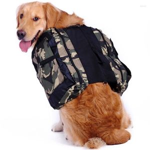 Dog Apparel Waterproof Adjustable Oxford Cloth Pet Backpack Saddle Bag For Medium Large Hiking Travel Outdoor Accessories