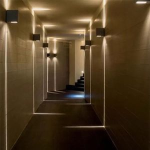 L￢mpada de parede ￠ prova d'￡gua de alum￭nio LED, impermeabiliza￧￣o moderna luz ao ar livre 12w 100-277v 2700k ￢ngulo de ajuste Intdoor arandelas iluminando luzes quentes (3,94 