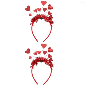 Bandanas pannband hjärtvalentin pannband hårhuvud dag kvinnor redsequin glitter valentiner älskar festtillbehör boppers hoopteeth