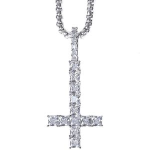 Breloques Lil Uzi Vert Inverser Croix Pendentif Pierres Carrées De Haute Qualité Croix Hiphop Fit Bijoux 230210