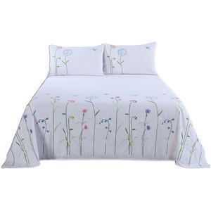 Bedding Sets Cotton Twill Swill Borded Bed Linen Set Settle Scels Soldes Soft Hipoalergênico Desbotamento de 3 peças Conjuntos de peças brancas 230210