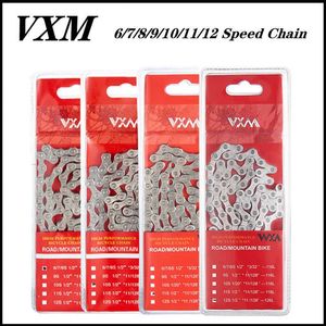 VXM Bicicletta 6 7 8 9 10 11 12 velocità Velocidade Argento elettrolitico Mountain Road Bike MTB Catene Parte 116 Collegamenti 0210