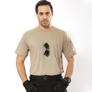 Men's T Shirts Army Military Clothing Fashion Men Breathable Mens Short Sleeve Fitness T-shirt Gyms Tee Casual Summer Shirt Can Hang Glasses