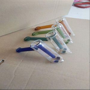 Glass Smoking Pipe Water Hookah bongs Lengthened and thickened double glass smoke gun