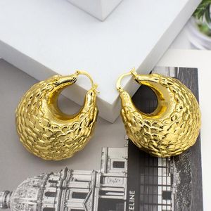 Hoop Earrings Women Big High Quality Copper Bag Pattern Fashion Jewelry Accessory For Bridal Wedding Party Gift