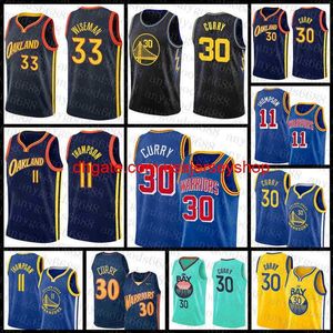 Best State Basketball Jersey 33 Stephen Curry Klay Thompson 2021 2022 New 30 11 James Wiseman Pink