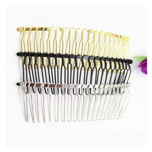 Headpieces Diy Headwear Accessories 20 Tooth Twisted Comb Environmental Protection Electroplating Iron Wire Fork Insert Hairpin Orna Dh6Eu