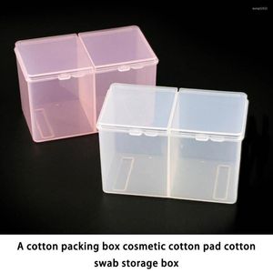 Storage Boxes 3Pcs Box Remover Nail Polish Cotton Wipes Manicure Clear Cleaning Accessories Grids Portable Compartments Holder